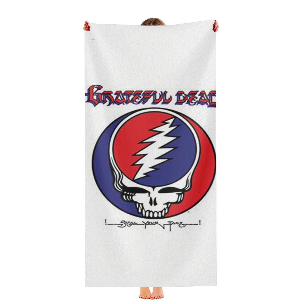 Grateful Dead White-Skull Logo Ultra-Soft Luxury Bathroom Towels