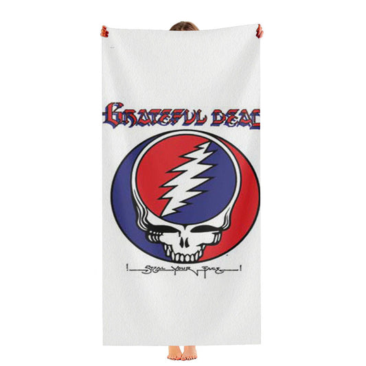 Grateful Dead White-Skull Logo Ultra-Soft Luxury Bathroom Towels