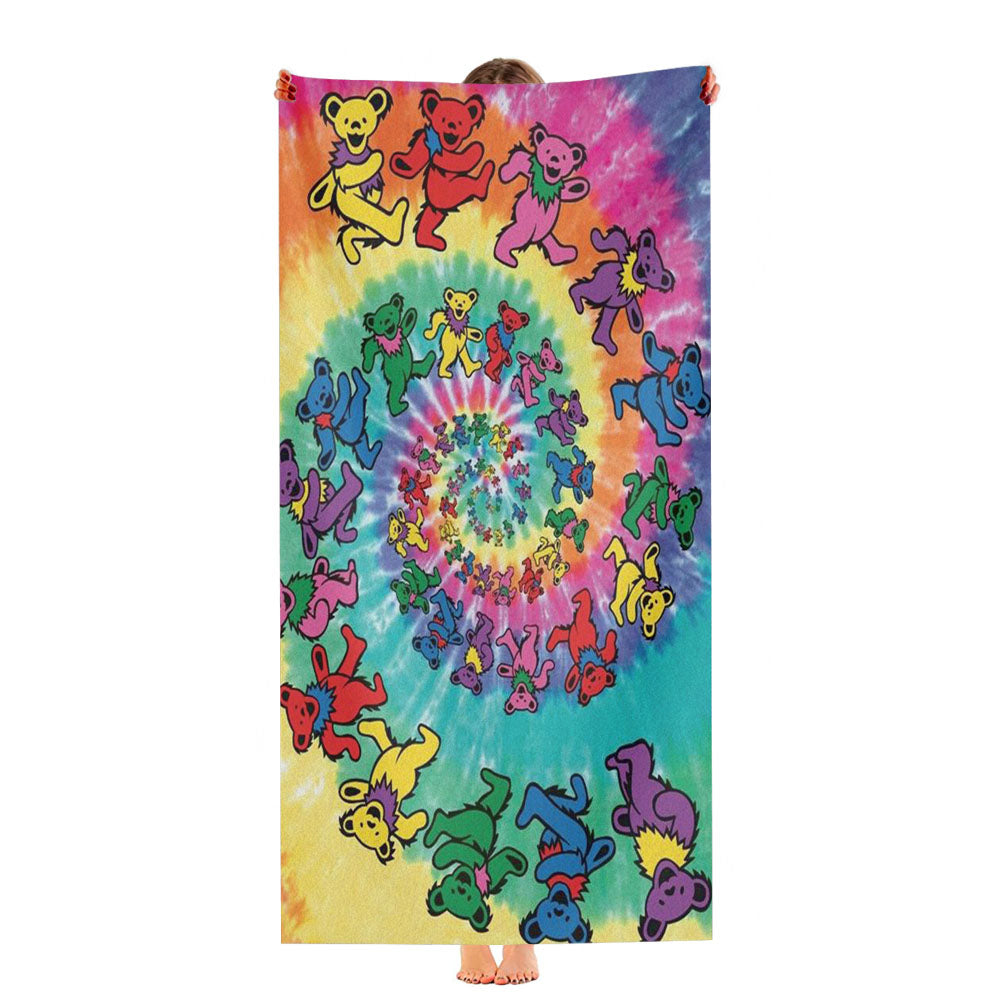 Greatful Dead Long Strange Trip It'S Been Trippy Tie Dye Ultra-Soft Luxury Bathroom Towels