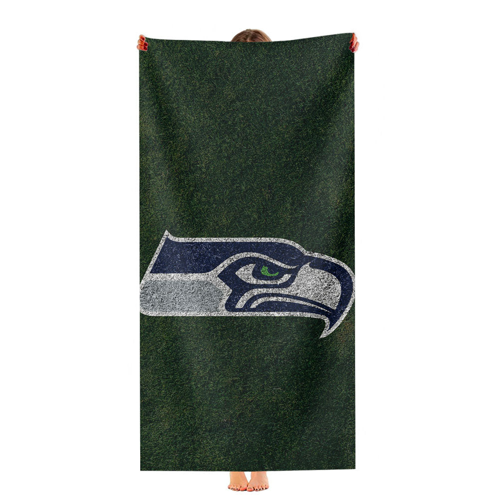 Green Seattle Seahawks Logo Ultra-Soft Luxury Bathroom Towels