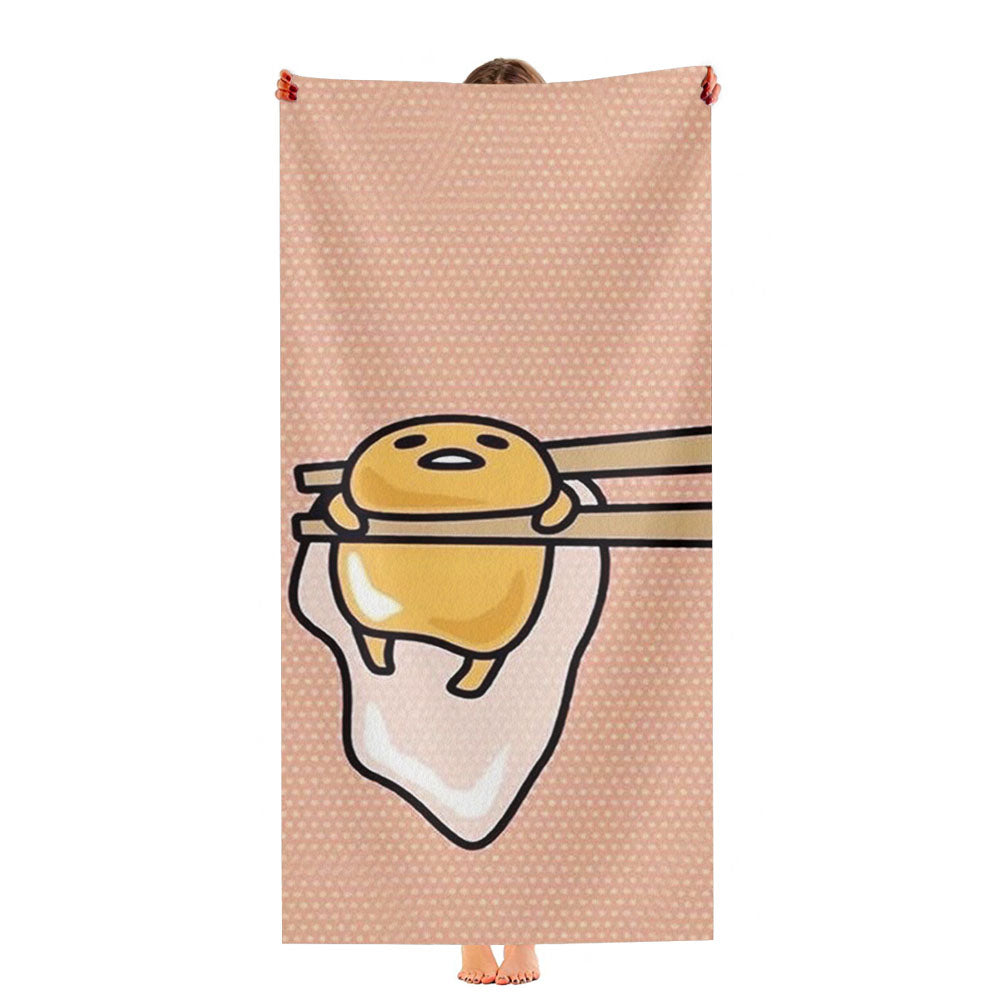 Gudetama Lazy Egg Cute 2 Ultra-Soft Luxury Bathroom Towels