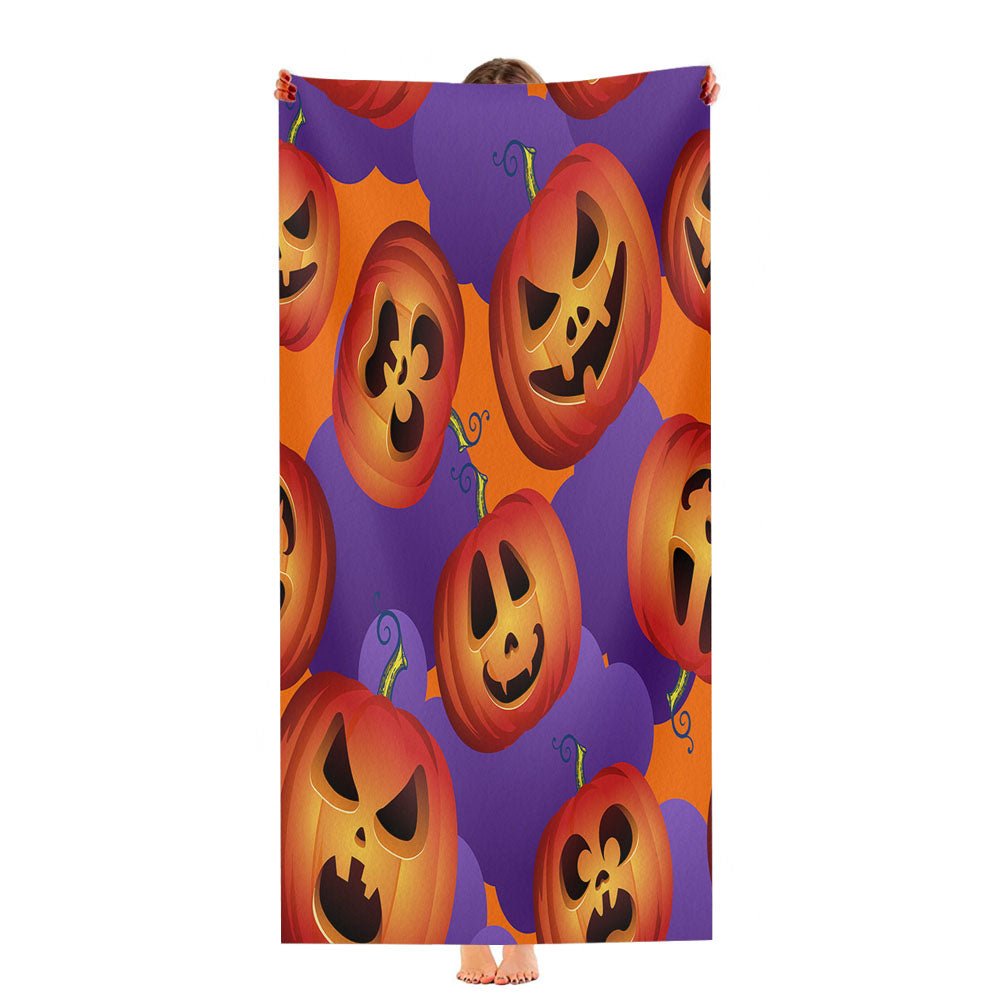Halloween Pattern 02 Ultra-Soft Luxury Bathroom Towels
