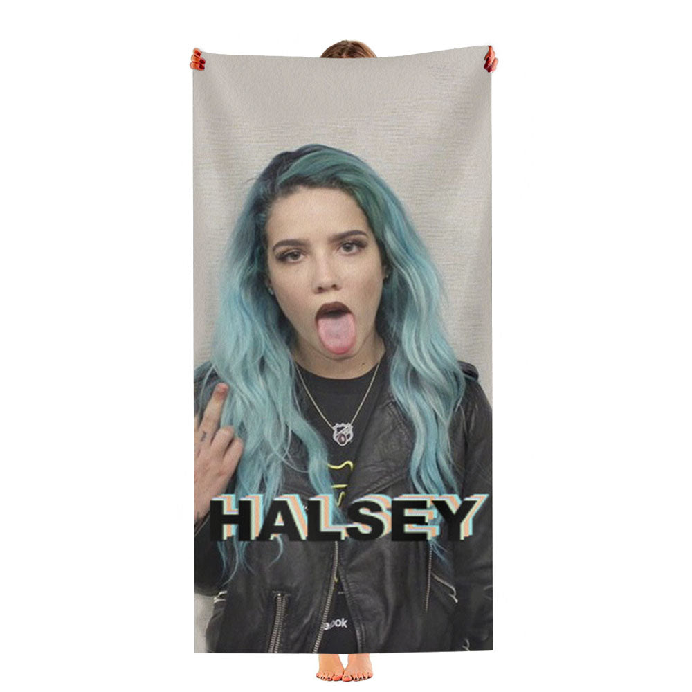 Halsey Blue Hair Ultra-Soft Luxury Bathroom Towels