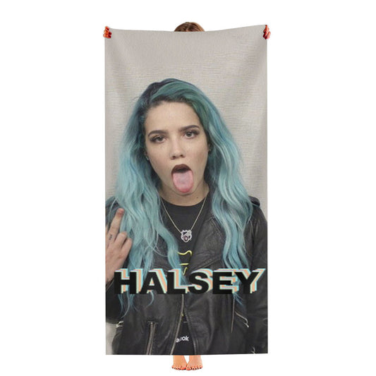 Halsey Blue Hair Ultra-Soft Luxury Bathroom Towels