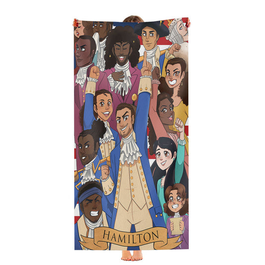 Hamilton American Musical Characters Artwork Ultra-Soft Luxury Bathroom Towels