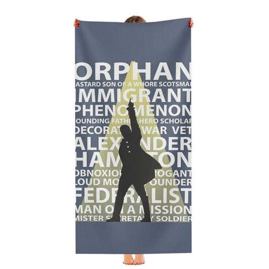 Hamilton Musical Quotes Ultra-Soft Luxury Bathroom Towels
