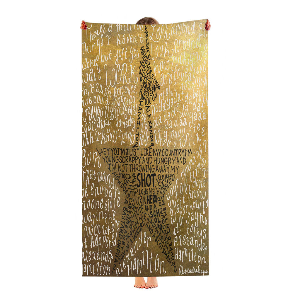 Hamilton The Musical Lyric Ultra-Soft Luxury Bathroom Towels