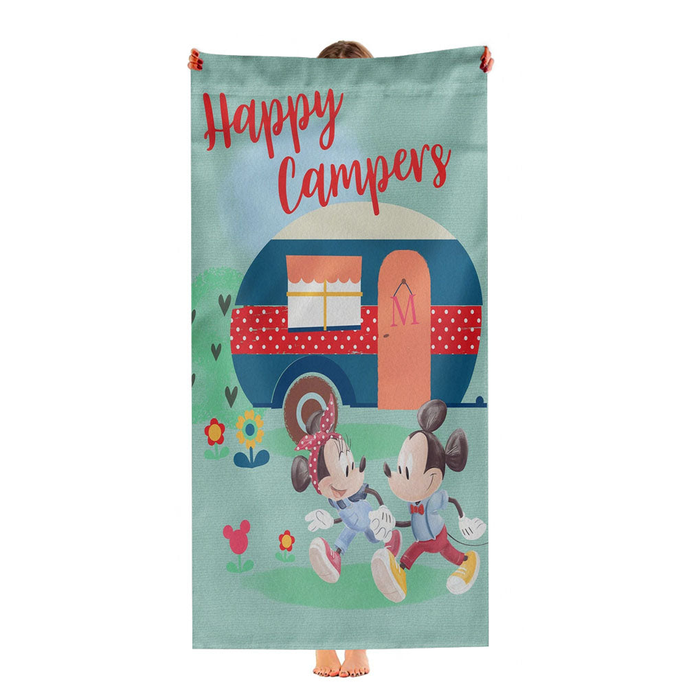 Happy Campers Mickey And Minnie Ultra-Soft Luxury Bathroom Towels