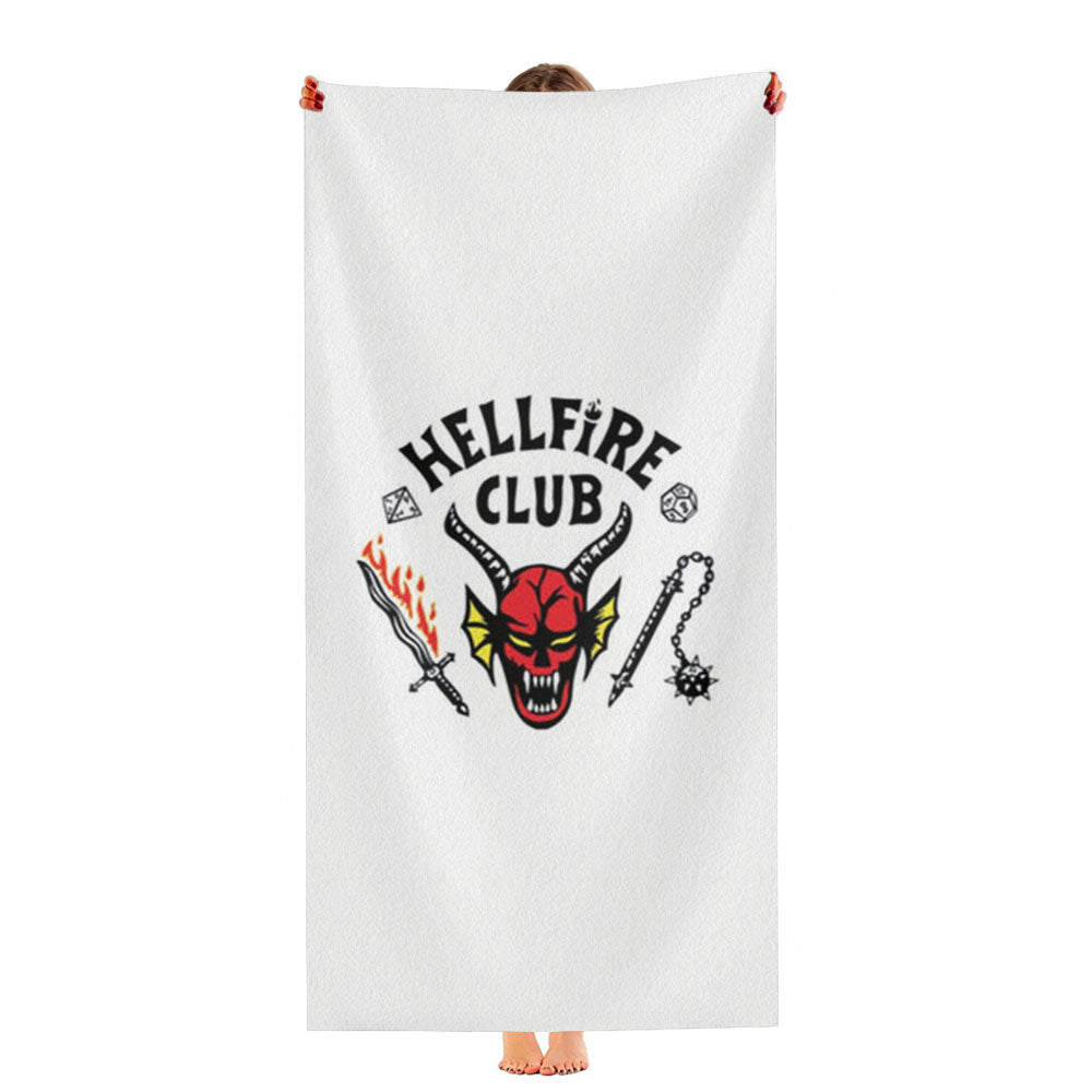 Hellfire Logo - White Ultra-Soft Luxury Bathroom Towels
