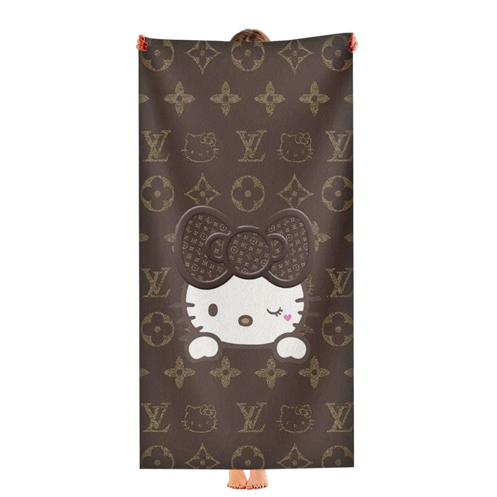 Hello Kitty Cat Pattern Ultra-Soft Luxury Bathroom Towels