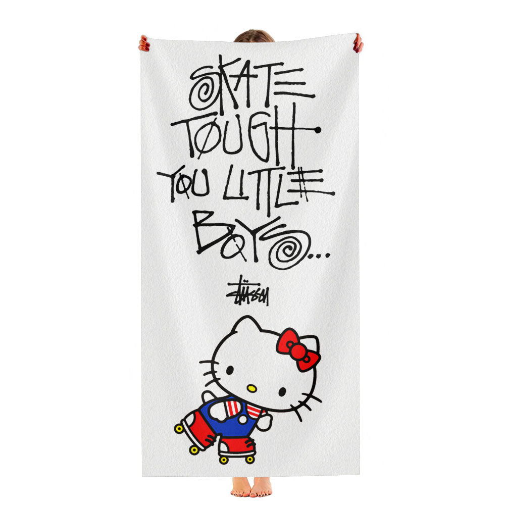 Hello Kitty Skate Stussy Ultra-Soft Luxury Bathroom Towels