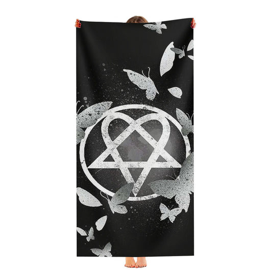 Him Band Heartagram Icon Ultra-Soft Luxury Bathroom Towels
