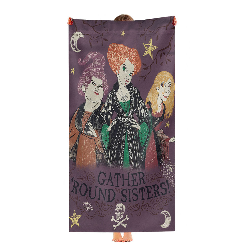 Hocus Pocus Gather Round Sisters Ultra-Soft Luxury Bathroom Towels