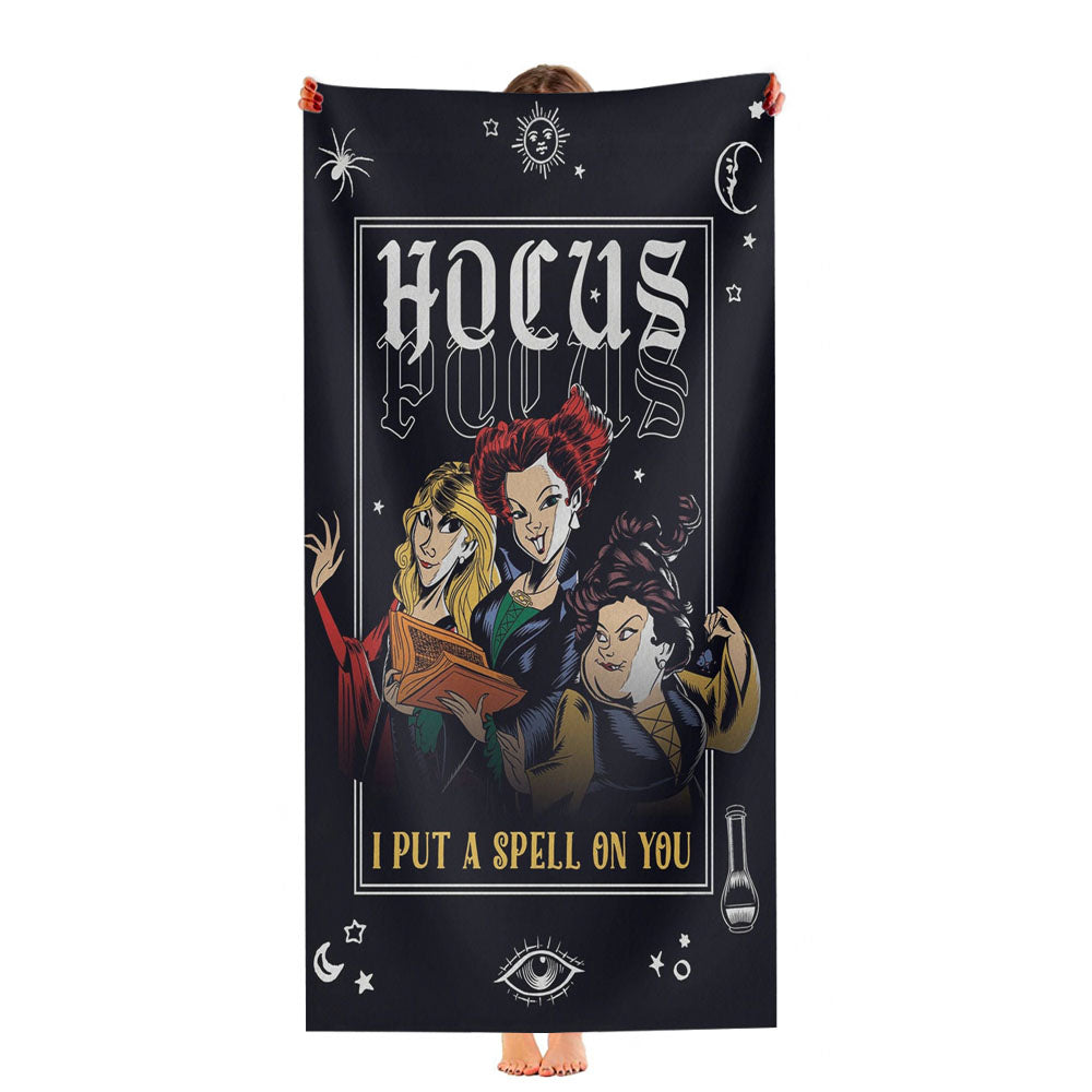 Hocus Pocus Sanderson Sisters Halloween Ultra-Soft Luxury Bathroom Towels