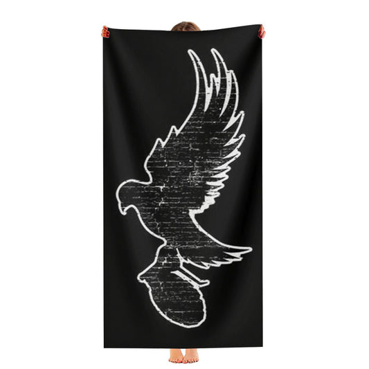 Hollywood Undead Bird Logo Black White Ultra-Soft Luxury Bathroom Towels