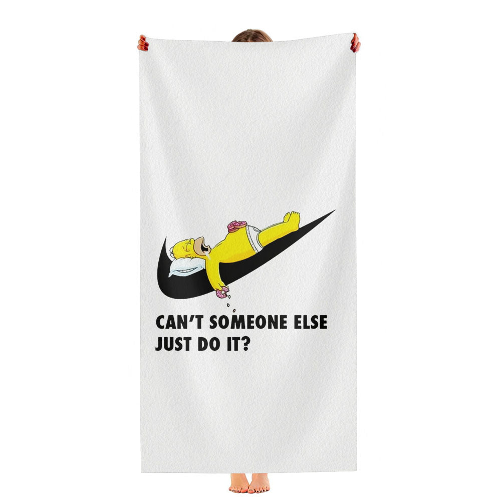 Homer Simpson Nike White Ultra-Soft Luxury Bathroom Towels