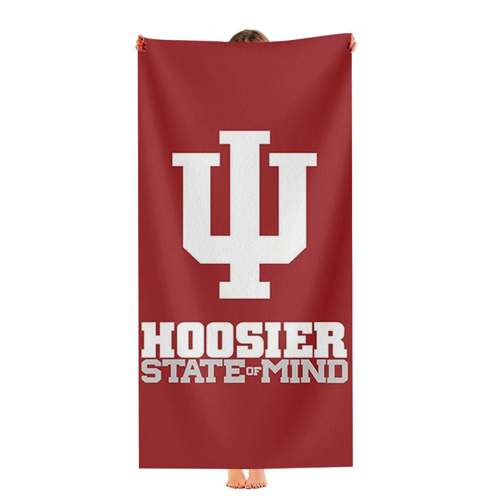 Hoosier State Of Mind Indiana 2 Ultra-Soft Luxury Bathroom Towels