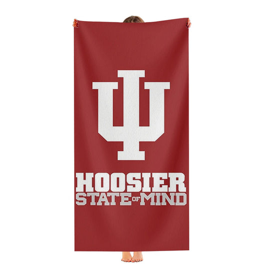 Hoosier State Of Mind Indiana 2 Ultra-Soft Luxury Bathroom Towels