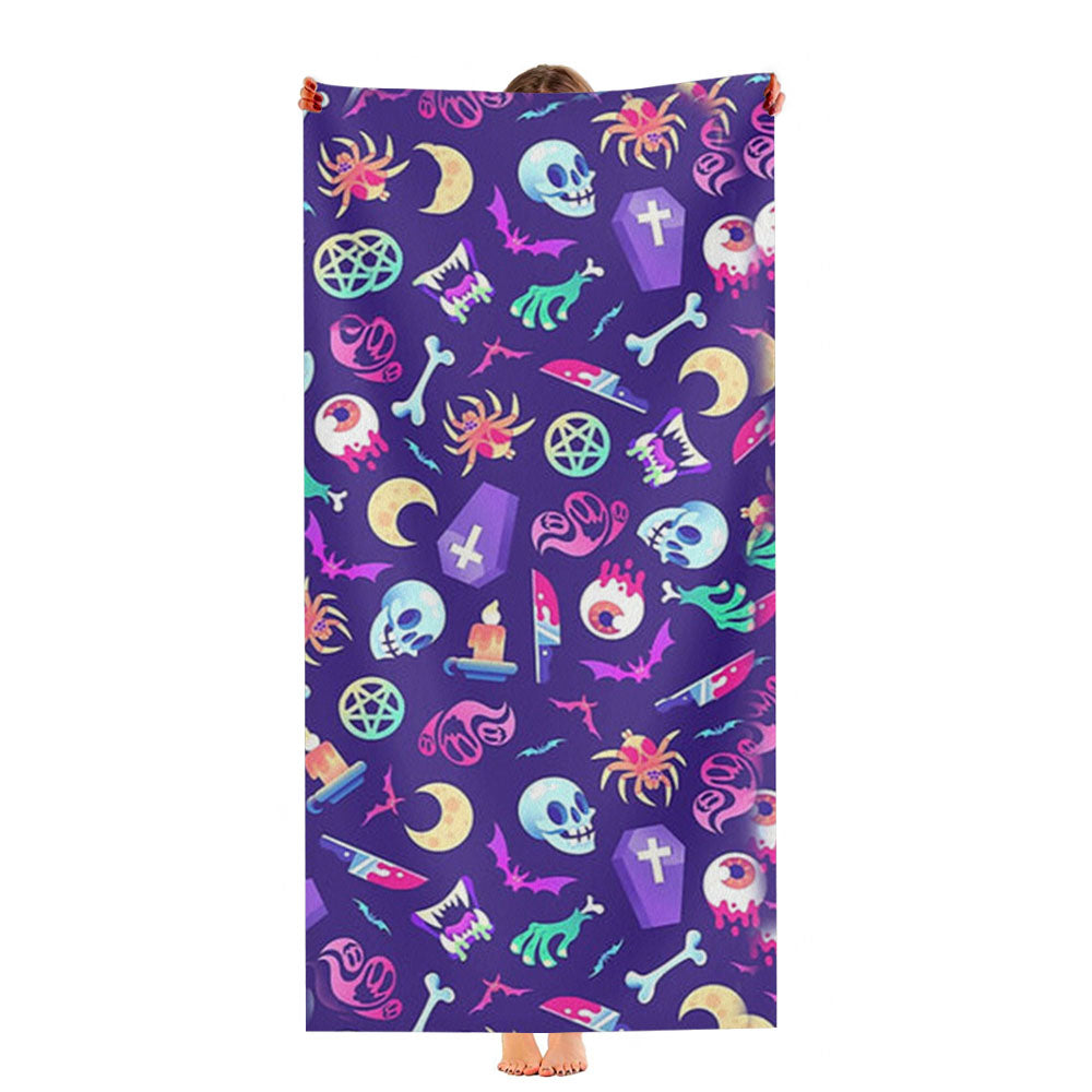 Horroriffic Halloween Pattern Ultra-Soft Luxury Bathroom Towels