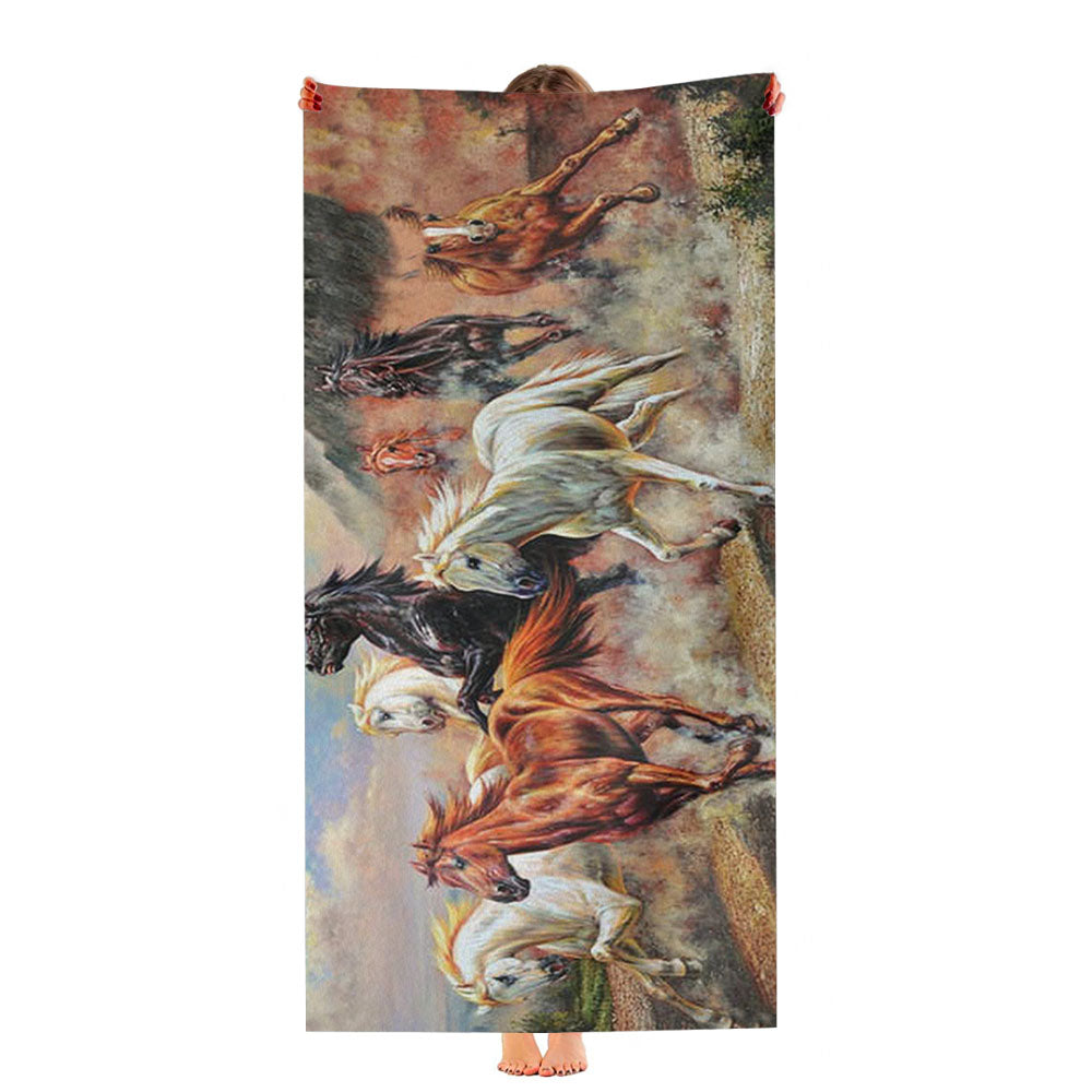 Horses Running Ultra-Soft Luxury Bathroom Towels