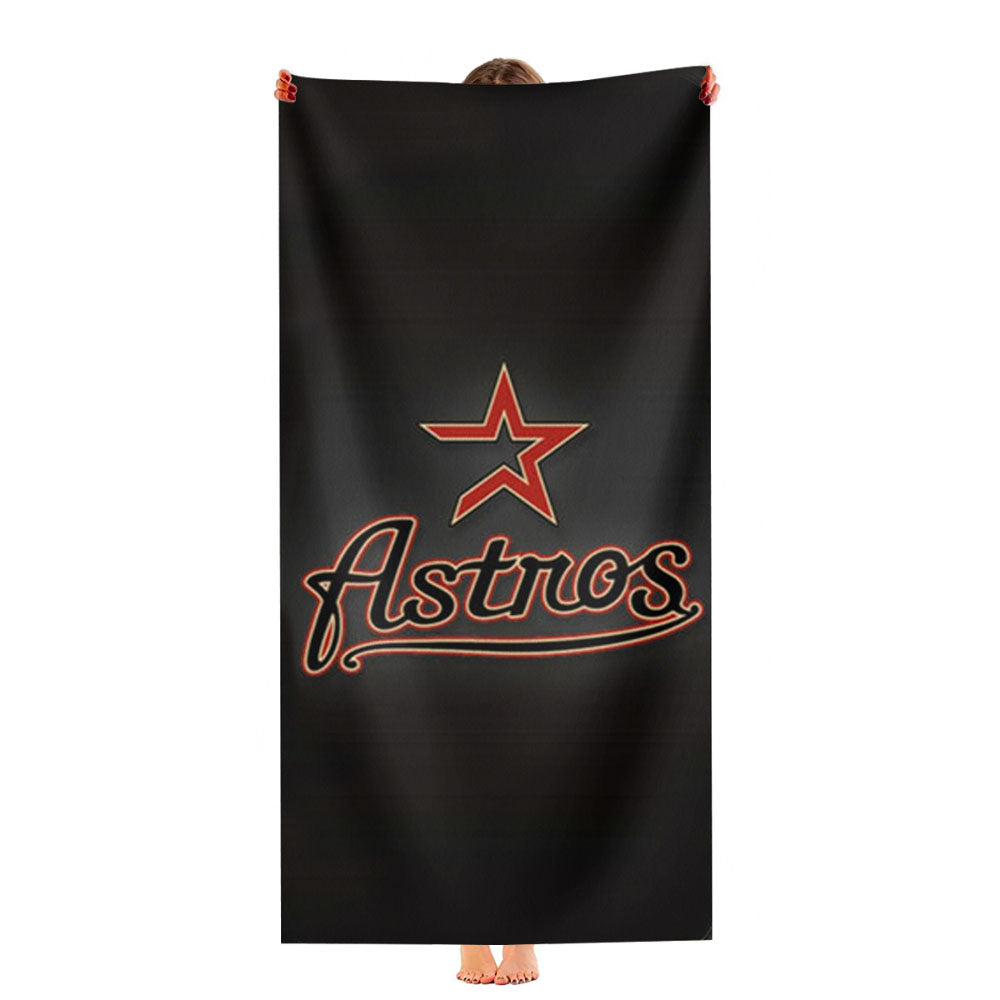 Houston Astros Black Ultra-Soft Luxury Bathroom Towels