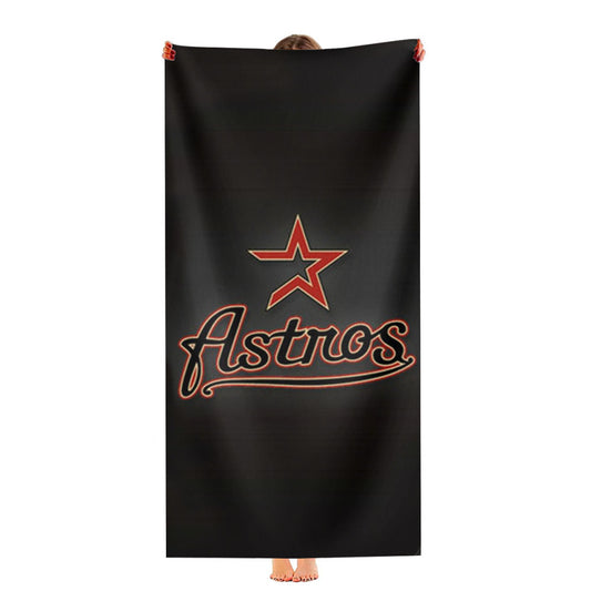 Houston Astros Black Ultra-Soft Luxury Bathroom Towels
