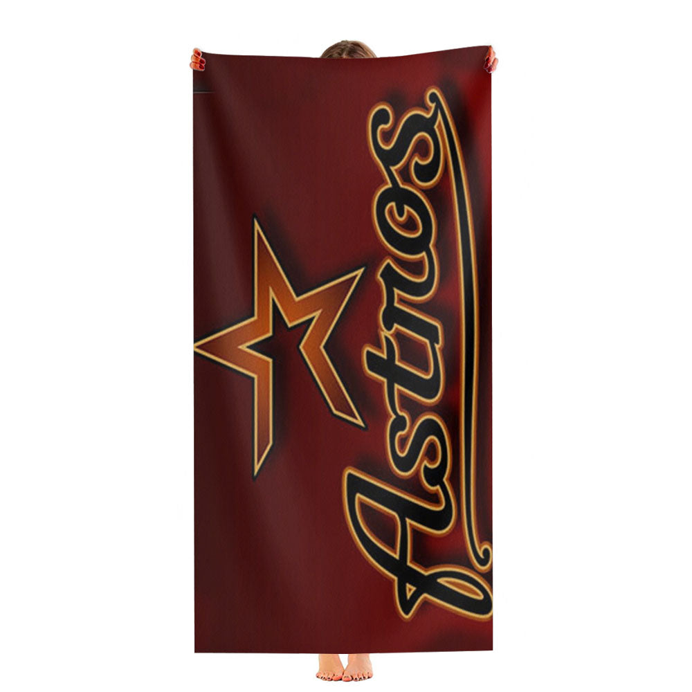 Houston Astros Red Ultra-Soft Luxury Bathroom Towels