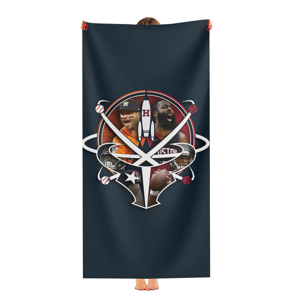 Houston Texans Fans Wallpaper Ultra-Soft Luxury Bathroom Towels