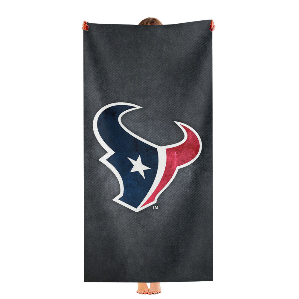 Houston Texans Grunge Wallpaper Ultra-Soft Luxury Bathroom Towels