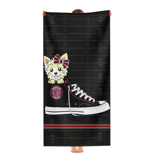 Houston Texans High Waist And Dog Ultra-Soft Luxury Bathroom Towels