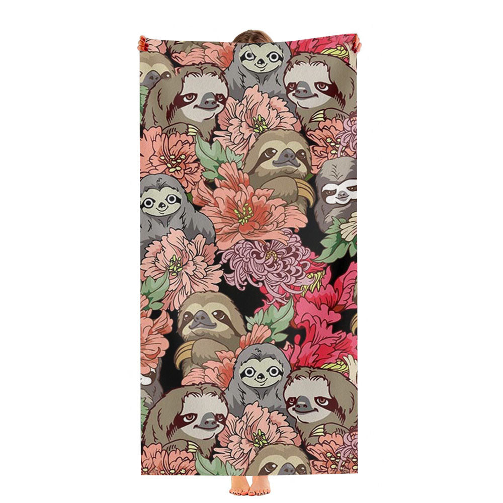 Huebucket Because Sloths Ultra-Soft Luxury Bathroom Towels