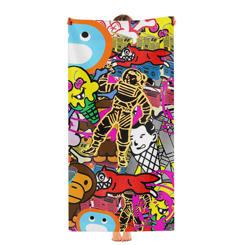 Hype Patch Pattern Ultra-Soft Luxury Bathroom Towels