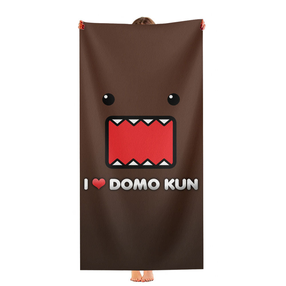 I Love Domo Kun Ultra-Soft Luxury Bathroom Towels