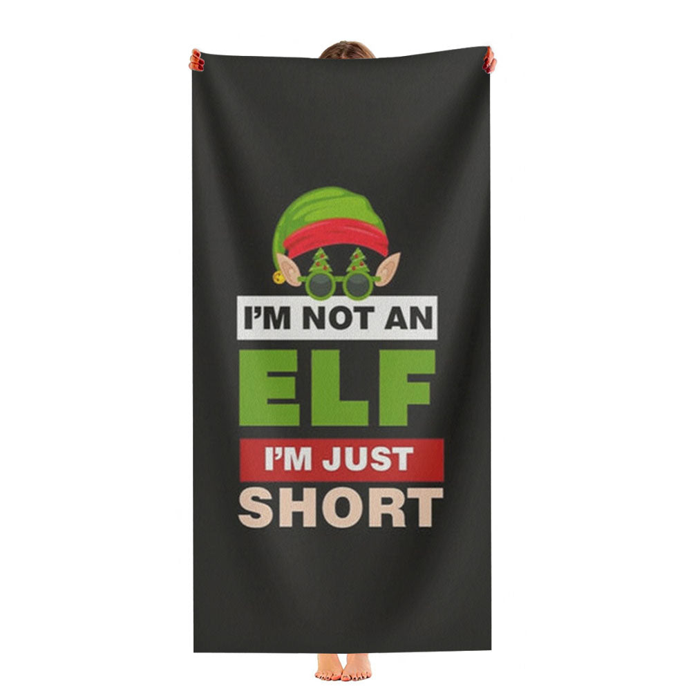 I'M Not An Elf I'M Just Short - Christmas Ultra-Soft Luxury Bathroom Towels