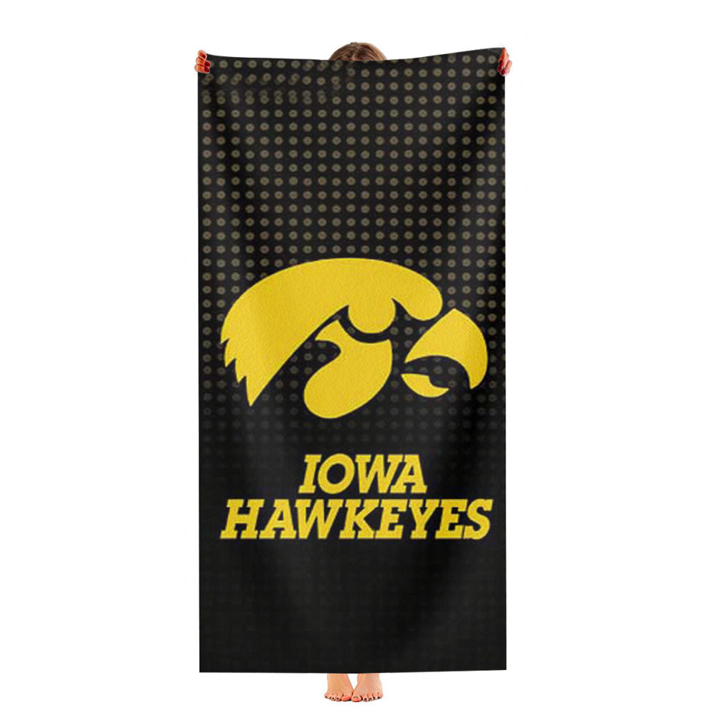 Iowa Hawkeyes Logo Dots Ultra-Soft Luxury Bathroom Towels