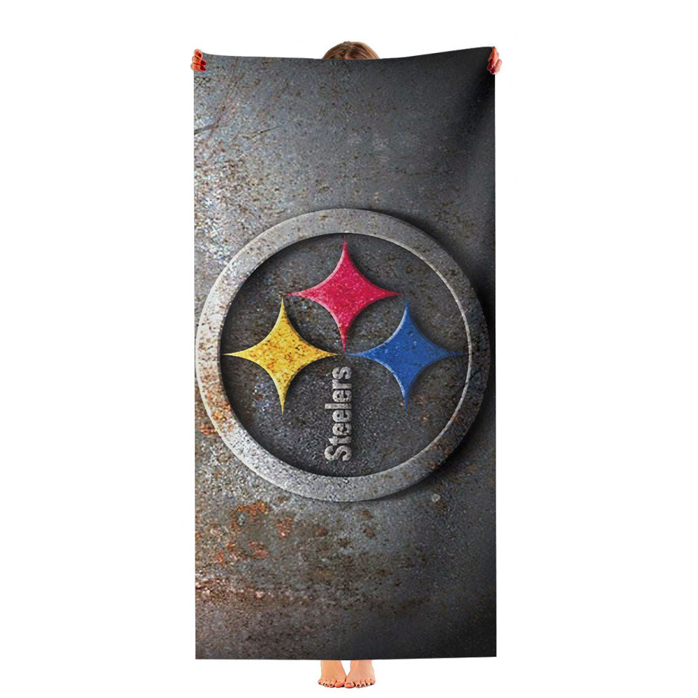 Iron Vintage Symbol Logo Pittsburgh Steelers Ultra-Soft Luxury Bathroom Towels