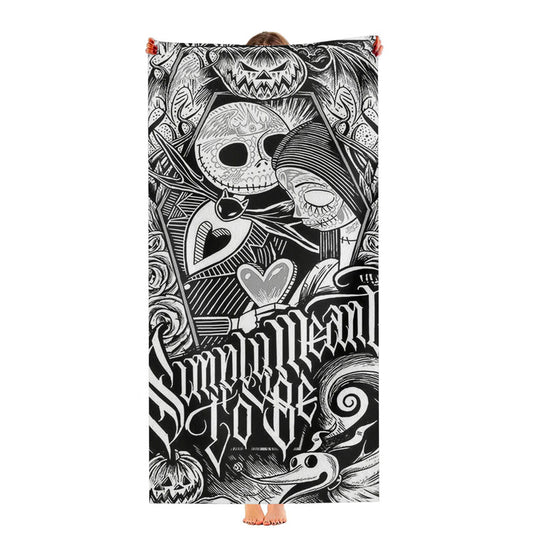 Jack And Sally Nightmare Before Christmas Ultra-Soft Luxury Bathroom Towels