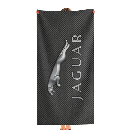 Jaguar Logo Carbon Ultra-Soft Luxury Bathroom Towels