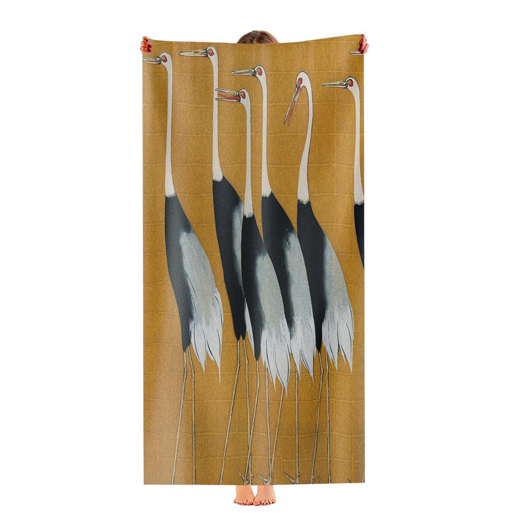 Japanese Crane Ultra-Soft Luxury Bathroom Towels
