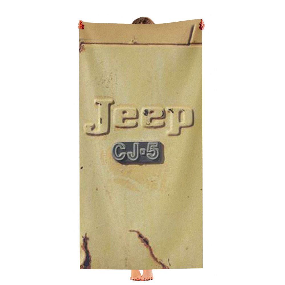 Jeep Cj5 Logo Ultra-Soft Luxury Bathroom Towels