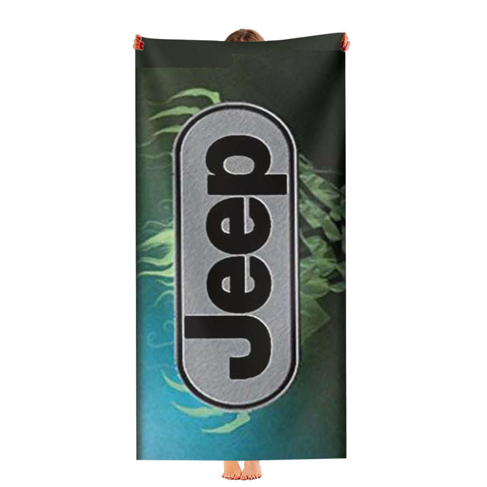 Jeep Green Flames Ultra-Soft Luxury Bathroom Towels