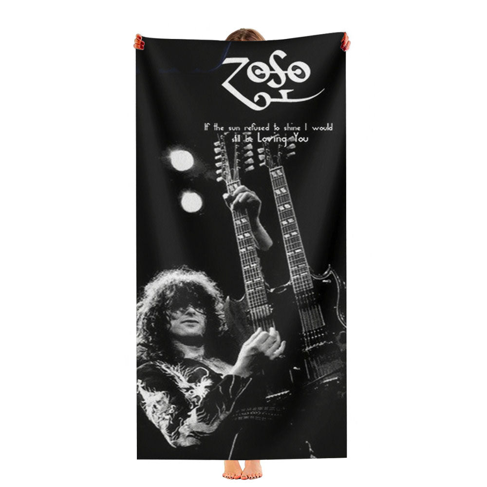 Jimmy Page Led Zeppelin 1 Ultra-Soft Luxury Bathroom Towels