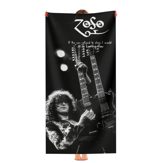 Jimmy Page Led Zeppelin 1 Ultra-Soft Luxury Bathroom Towels