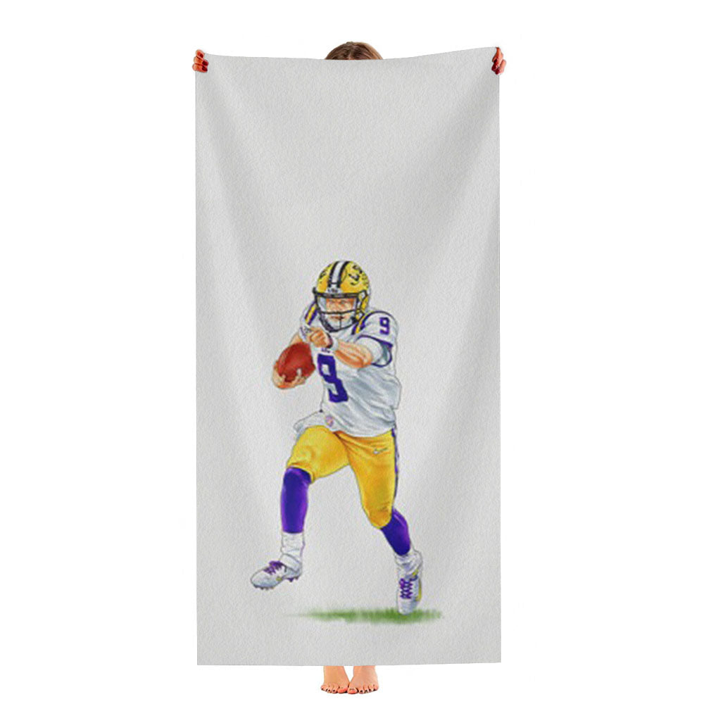 Joe Burrow Lsu Tigers Ultra-Soft Luxury Bathroom Towels