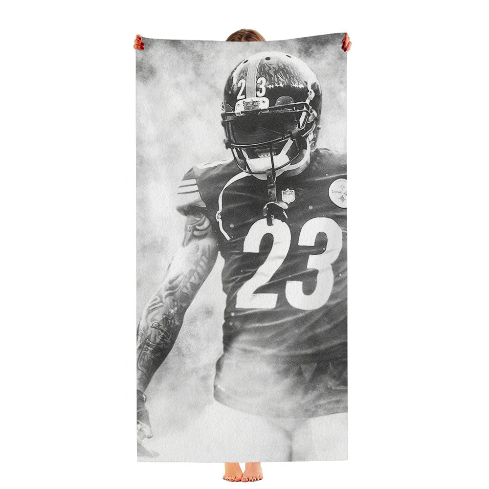 Joe Haden Pittsburgh Steelers Smoke Wallpaper Ultra-Soft Luxury Bathroom Towels