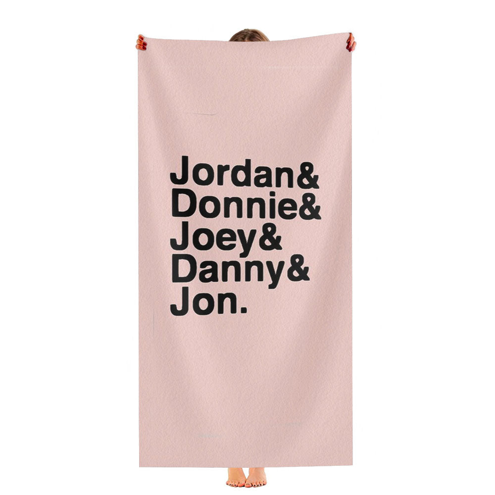 Joey Mcintyre Jordan Knight Donnie Wahlberg Boy Band Fandom Nkotb Ultra-Soft Luxury Bathroom Towels