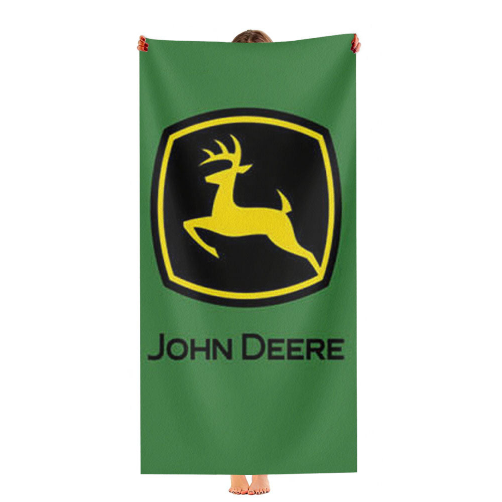 John Deere Minimalist Logo Ultra-Soft Luxury Bathroom Towels