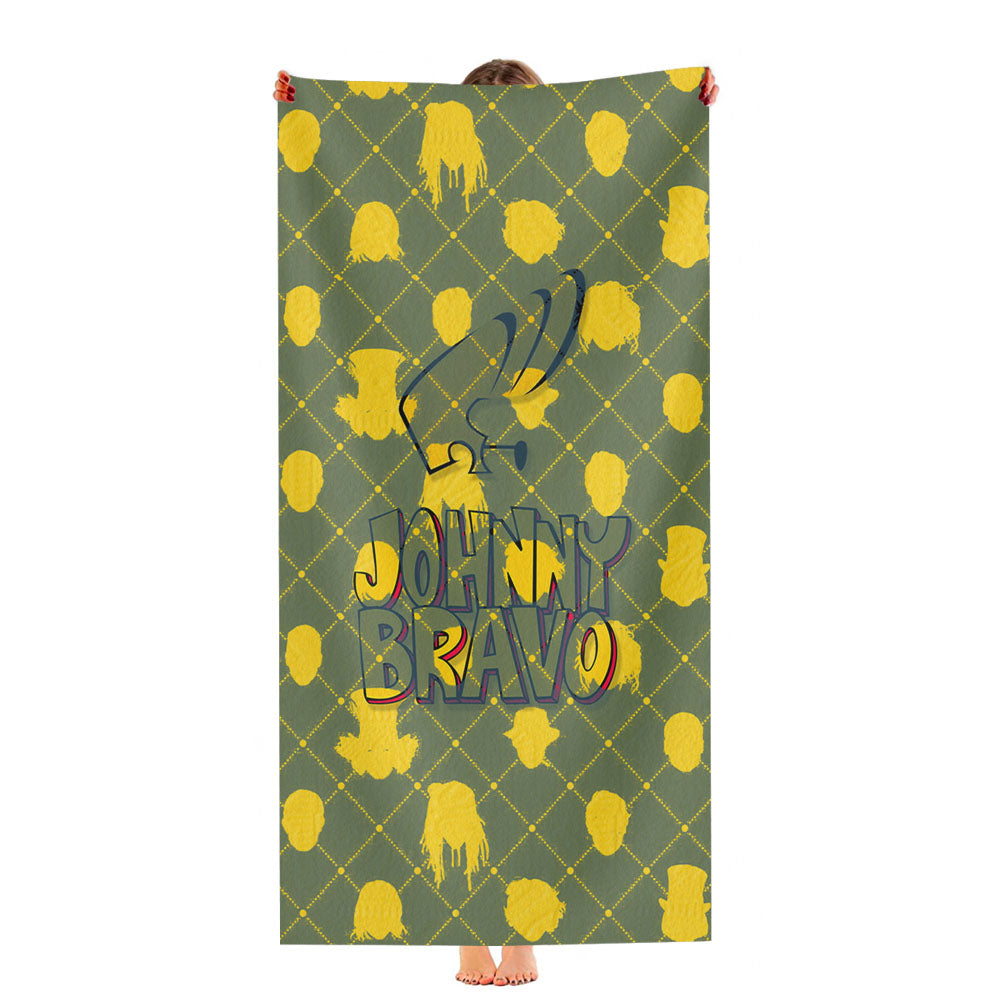 Johnny Bravo Cartoon Pattern Ultra-Soft Luxury Bathroom Towels