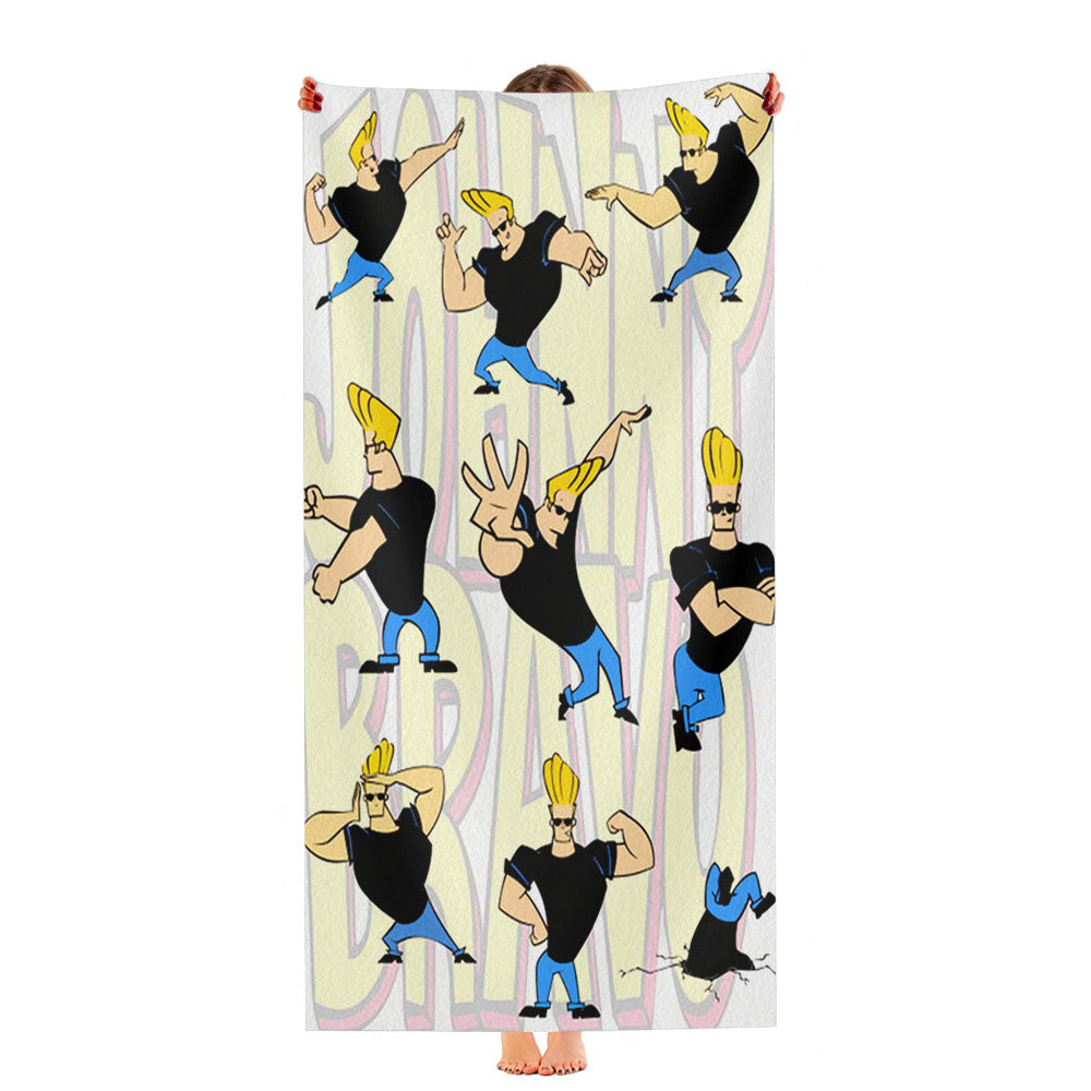 Johnny Bravo Pattern Wallpaper Ultra-Soft Luxury Bathroom Towels