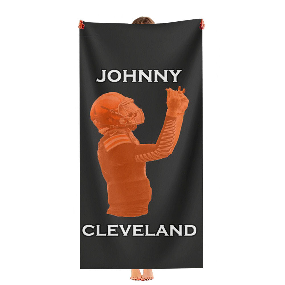 Johnny Cleveland Browns Football Ultra-Soft Luxury Bathroom Towels